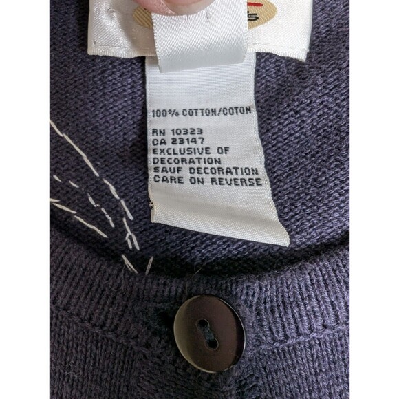 Woman’s Talbots Button Front Cardigan Sweater Size L America July 4 Patriotic - Picture 8 of 12
